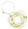 5 Pairs of 40mm Gold Finish Hoops